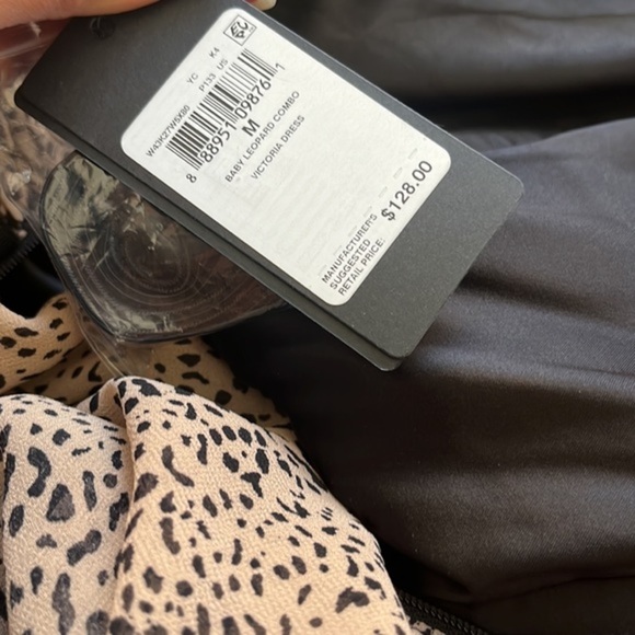 GUESS Leopard Print Strapless Black / Brown Mini Dress Size M‎ NWT - Picture 13 of 15
